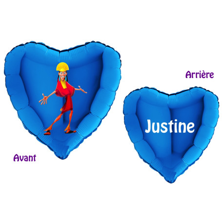 Ballon Kuzco Coeur Bleu Avec Prénom Disney, Décorations ballons pour anniversaire.