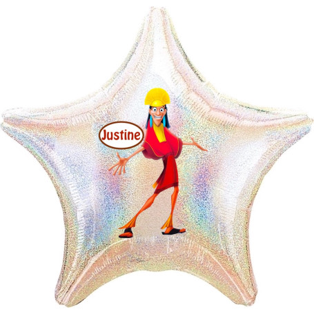 Ballon Kuzco Étoile Personnalisable Disney 1 face, Décorations ballons pour anniversaire.