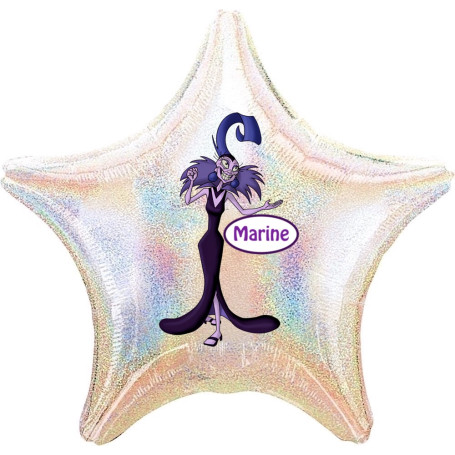 Ballon Yzma de Kuzco Étoile Personnalisable Disney 1 face, Décorations ballons pour anniversaire.