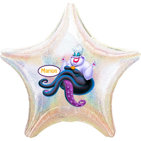 Ballon Ursula étoile géante La Petite Sirène Personnalisable 1 face Disney, Décorations ballons pour anniversaire.