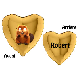 Ballon Jumpers Coeur Or Prénom Disney, Décorations ballons pour anniversaire.