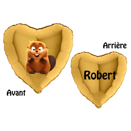 Ballon Jumpers Coeur Or Prénom Disney, Décorations ballons pour anniversaire.