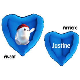 Ballon Ron Débloque Coeur Bleu  Prénom Disney, Décorations ballons pour anniversaire.