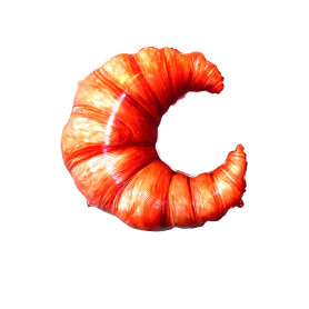 Ballon en forme de Croissant de Boulangerie Réaliste, Décoration Ballons de vitrine de Boulangerie.