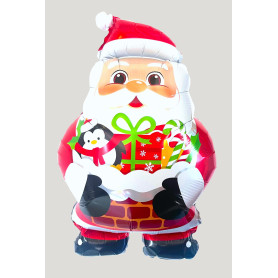 Ballon Père Noël Mini Cadeaux , Décorations ballons pour Vitrine de Noël.