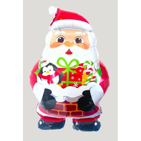 Ballon Père Noël Mini Cadeaux , Décorations ballons pour Vitrine de Noël.