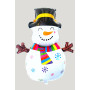 Ballon Bonhomme De Neige Flocons Pop, décoration ballon pour Noël et Vitrine.