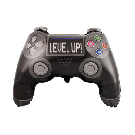 Ballon Manette de Jeu Level Up, décoration ballon anniversaire, Nintendo, Xbox, Playstation.