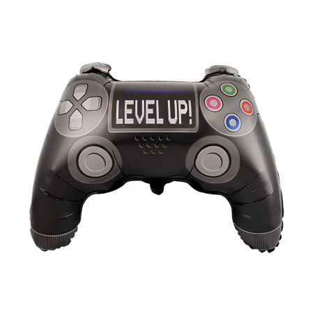 Ballon Manette de Jeu Level Up, décoration ballon anniversaire, Nintendo, Xbox, Playstation.
