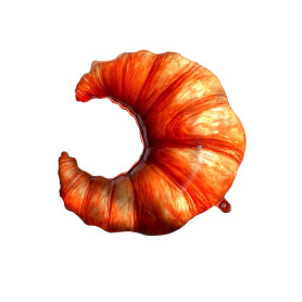 Ballon en forme de Croissant de Boulangerie Réaliste