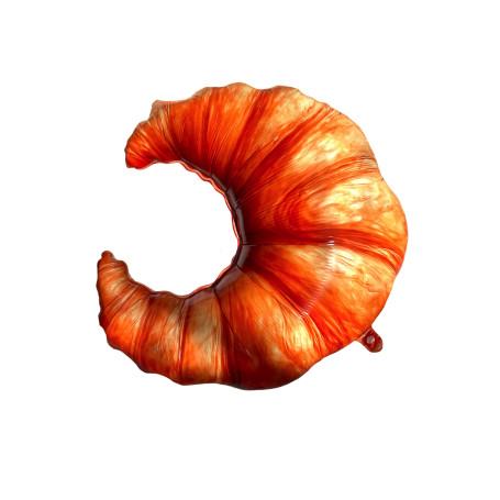 Ballon en forme de Croissant de Boulangerie Réaliste, Décoration Vitrine de Boulangerie.