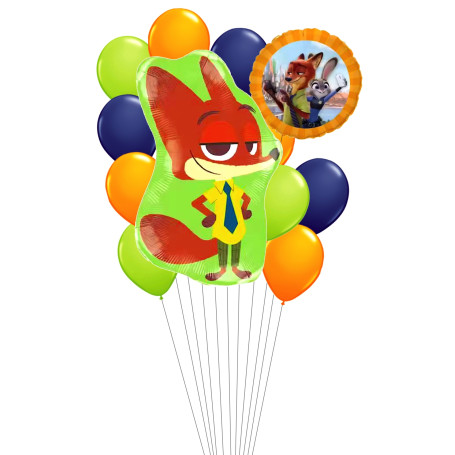 Ballons Zootopie 2 Nick Cartoon en Grappe Disney, Décorations ballons pour anniversaire.