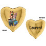 Ballon Parents de Judy Zootopie Coeur Or Prénom Disney, Décorations ballons pour anniversaire.