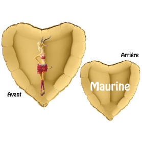 Ballon Gazelle Zootopie Coeur Or Prénom Disney, Décorations ballons pour anniversaire.