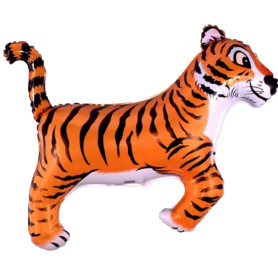 Ballon Tigre Orange Rayures Noires Animaux de la jungle, décoration ballon anniversaire, Jungle.