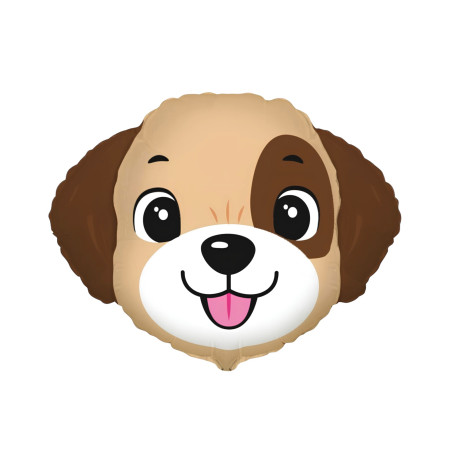 Ballon Chien Marron Cartoon flexmetal, décoration ballon animaux, Décoration Salon du chien.