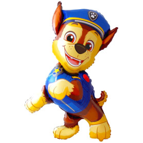 Ballon Chase Pat le Policier de la Patrouille Jump Disney, décorations ballons anniversaire enfants.