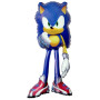 Ballon Sonic Bleu Géant, Décorations ballons pour anniversaire et jeux vidéo.