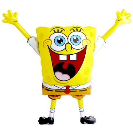 Ballon Bob L'Éponge Joyeux Flexmetal, Décorations ballons pour anniversaire.