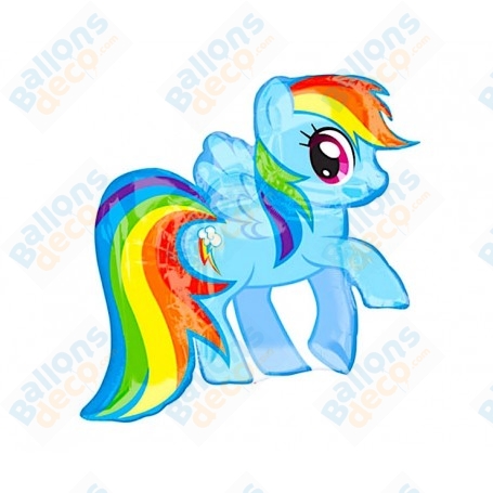 Ballon Petit Poney Arc En Ciel New