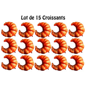 Ballons en forme de Croissants de Boulangerie Réalistes x15, décoration de vitrine de Boulangerie.