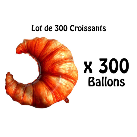 Ballons en forme de Croissants de Boulangerie Réalistes x300, décoration de vitrine de Boulangerie.
