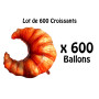 Ballons en forme de Croissants de Boulangerie Réalistes x600, décoration de vitrine de Boulangerie.