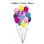 Ballons Petit Poney Couleurs en Grappe