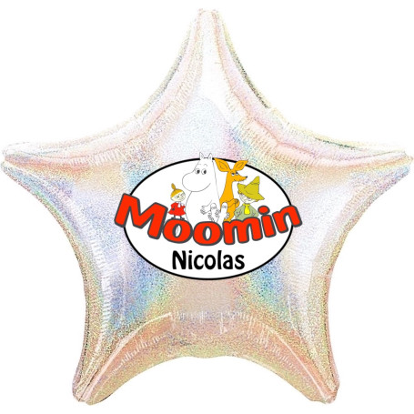 Ballon Logo Les Moomins Étoile Personnalisable 1 face, Décorations ballons pour anniversaire.
