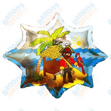 Ballon Playmobil Pirate Avec Perroquet