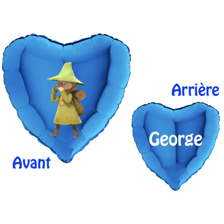 Ballon Mumrik Les Moomins Coeur Bleu Prénom, Décorations ballons pour anniversaire.