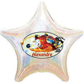 Ballon Lego Ninjago Groupe Étoile Personnalisable 1 face, Décorations ballons pour anniversaire.