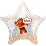 Ballon Lego Ninjago Rouge Étoile Personnalisable 1 face, Décorations ballons pour anniversaire.