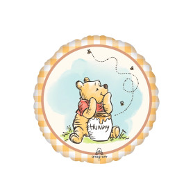 Ballon Winnie L'Ourson Aquarelle Vichy Disney, Décorations ballons pour anniversaire.