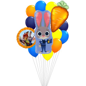Ballons Zootopie 2 Judy Cartoon en Grappe Disney, Décorations ballons pour anniversaire.