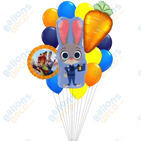 Ballons Zootopie 2 Judy Cartoon en Grappe Disney, Décorations ballons pour anniversaire.