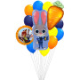 Ballons Zootopie 2 Judy Cartoon en Grappe Disney, Décorations ballons pour anniversaire.