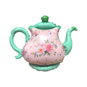 Théière Fleurs Pastel Vintage, Décorations ballons pour anniversaire, Thé anglais, Alice au pays des merveilles.
