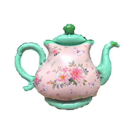 Théière Fleurs Pastel Vintage, Décorations ballons pour anniversaire, Thé anglais, Alice au pays des merveilles.