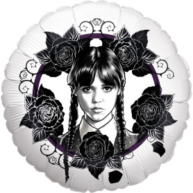 Ballon Wednesday Mercredi Addams Roses Noires, Netflix, Décorations ballons pour anniversaire.