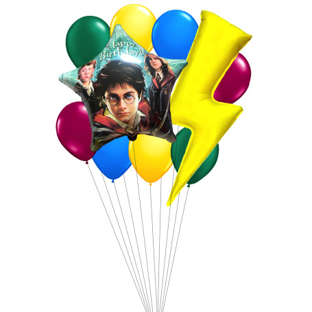Ballons Harry Potter Etoile Hermione et Ron en Grappe, Décorations ballons pour anniversaire.