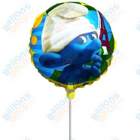 Ballon Schtroumpf Sur Tige
