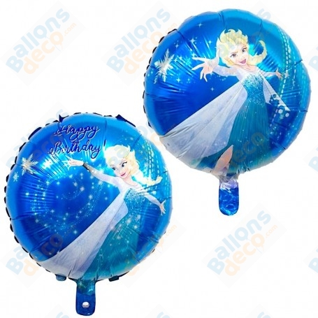 Ballon Elsa La Reine des Neiges Happy Birthday Disney