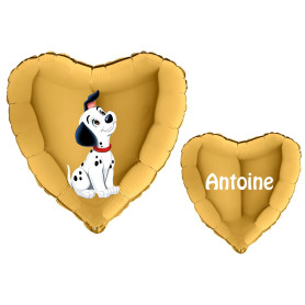 Ballon Les 101 Dalmatiens avec Prénom Disney, Décorations ballons pour anniversaire.