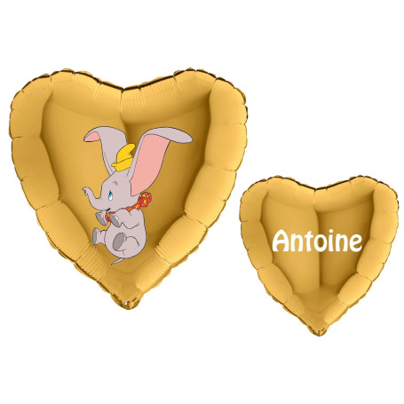 Ballon Dumbo Grandes Oreilles avec Prénom Disney, Décorations ballons pour anniversaire.