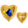 Ballon Dory de Nemo Coeur Or avec Prénom Disney, Décorations ballons pour anniversaire.