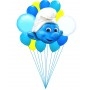 Ballons Schtroumpf en Grappe