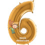 Ballon Le Petit Prince Chiffre Six Or Anniversaire, Décorations ballons pour anniversaire.