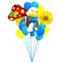 Ballons Schtroumpfette en Grappe Fleur