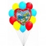 Ballons Schtroumpfs Coeur en Grappe